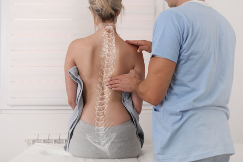 Women having spine examined